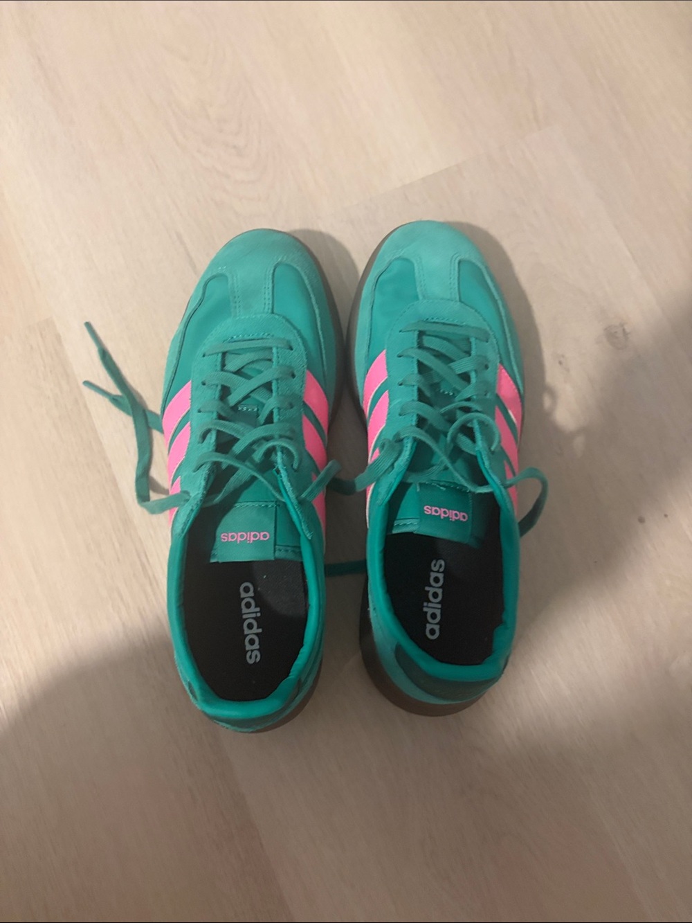 adidas Teal and Pink Women's Athletic Sneakers